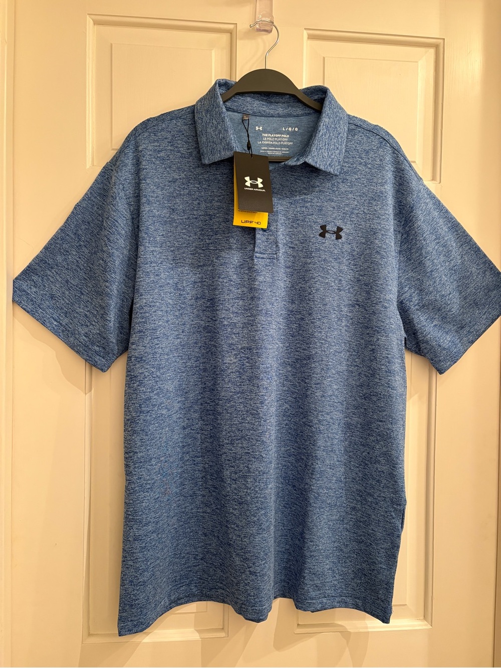 Under Armour Men’s Heather Blue Playoff Performance Polo